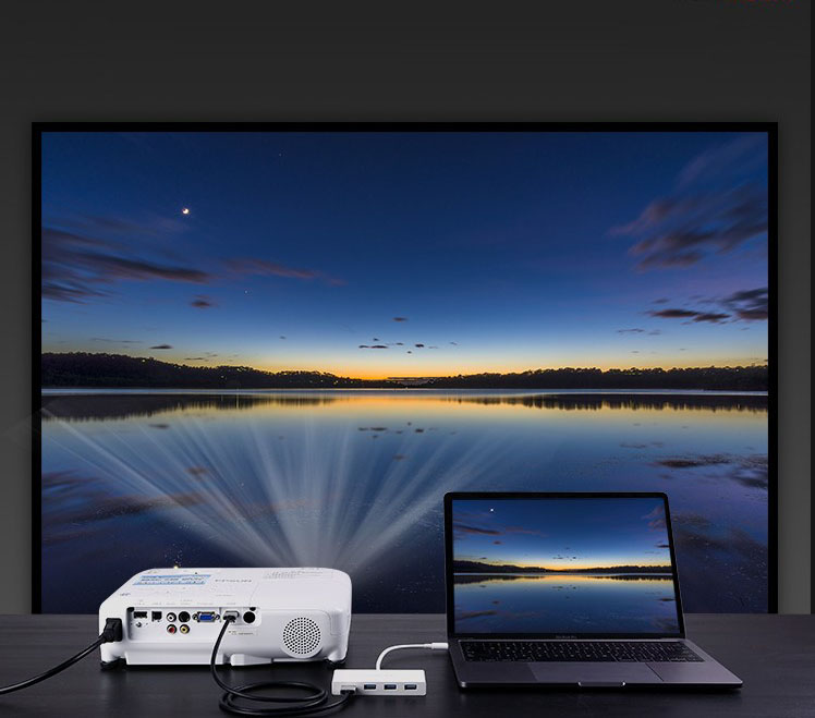 Cáp chuyển đổi USB Type C to HDMI + 3 cổng USB Hub Ugreen 40374